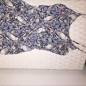 Old navy bird dress - cinched at waist